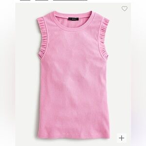 J. Crew Ribbed ruffle tank